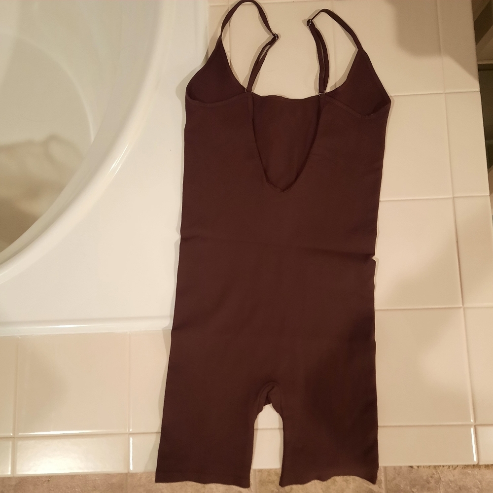 Free People Intimately One To Watch Women's Chocolate Romper - Picture 5 of 8